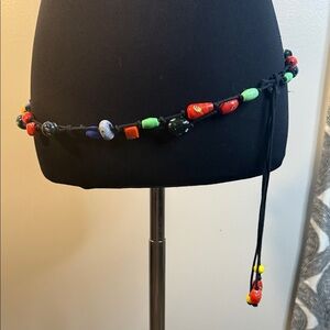 Beaded Rope Tie Bohemian Belt